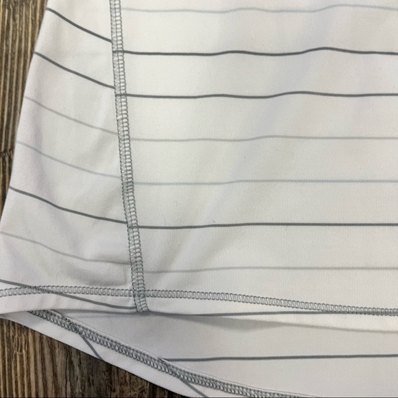 Athleta XS Striped Racerback Tank Stripes Gray White - Picture 3 of 7
